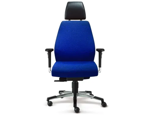 Dauphin 24-uurs Bureaustoel bekleding stof 100% polyester Blauw