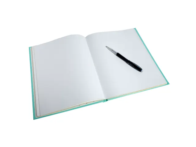 Livre d'or 100 pages tranche or - Format 27x22cm - AQUAREL - Vert past