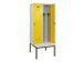 locker met bank,voor scheiding van kleding,HxBxD 2120x800x815mm,2vak