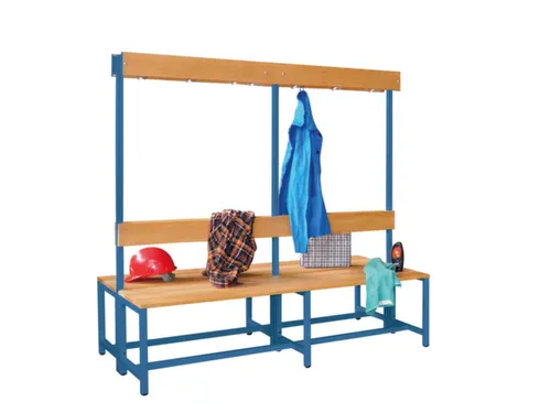 dubbele zitbank,HxLxD 1600x2000x770mm,onderstel RAL5010