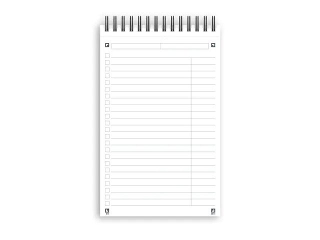 task manager 125x200mm Essen tials 140 pages 2 colors assorted