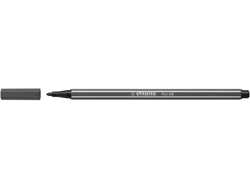 Viltstift STABILO Pen 68/97 medium diepkoud grijs