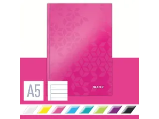 Notitieboek Leitz WOW A5 lijn roze - 4
