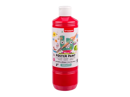 Plakkaatverf Bruynzeel primair rood fles à 500ml