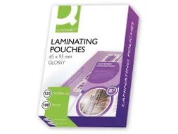 Lamineerhoes Glanzend Transparant 65x95mm 2x125mic Doos 100 Stuks