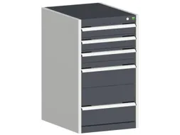 ladekast HxBxD 900x525x650mm 5laden romp RAL7035 front RAL7016