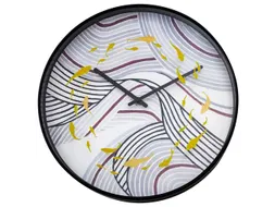 Wandklok Nextime dia 30cm grijs kunststof Koi
