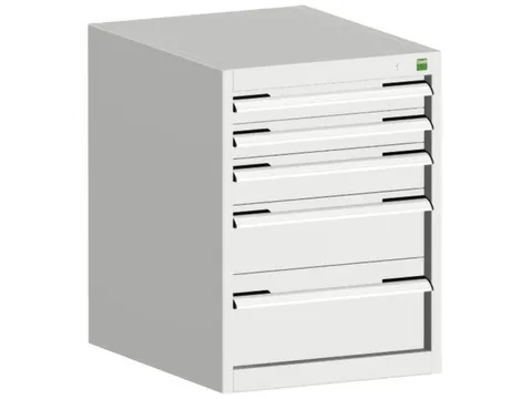 ladekast HxBxD 700x525x525mm 5laden romp RAL7035 front RAL7035