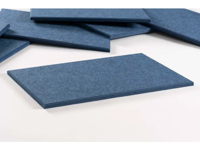 Carreau acoustique PET-Feutre Parallélogramme Bleu 30x25cm 22pcs