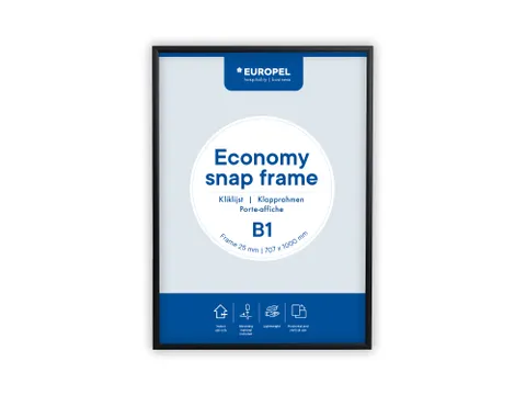 Europel Kliklijst Economy B1 25 mm Zwart