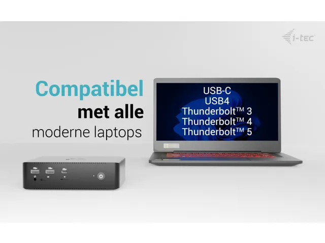 i-tec Thunderbolt 5 Quattro Display Docking Station 5x USB, 2.5 GLAN
