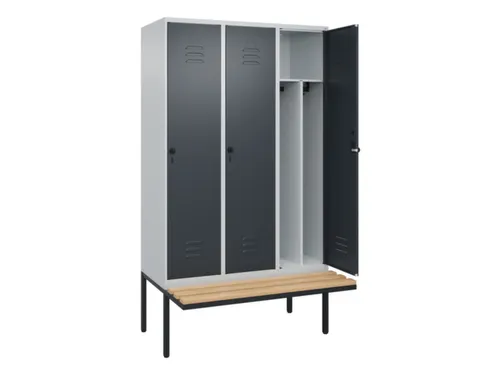 locker voor scheiding van kleding,HxBxD 2120x1200x815mm,3vak