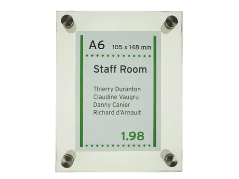 Menoor Deurbord Premium Glasslook A6 Plexiglas