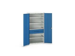 universele kast,HxBxD 2000x1050x550mm,4xStalen bodem,2lade(n) - 1