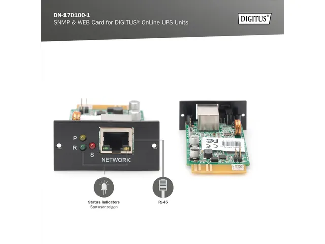 Digitus SNMP-kaart V2.0/WEB-kaart voor Digitus OnLine UPS-units