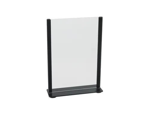 Kaarthouder Europel zwart metaal met acryl bord A5