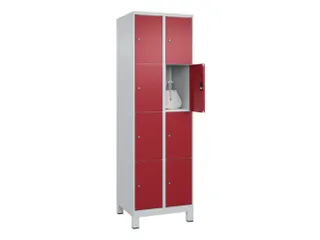 lockerkast,HxBxD 1950x600x500mm,2x4vakken,vak B 300mm,cil.-slot,voeten - 1