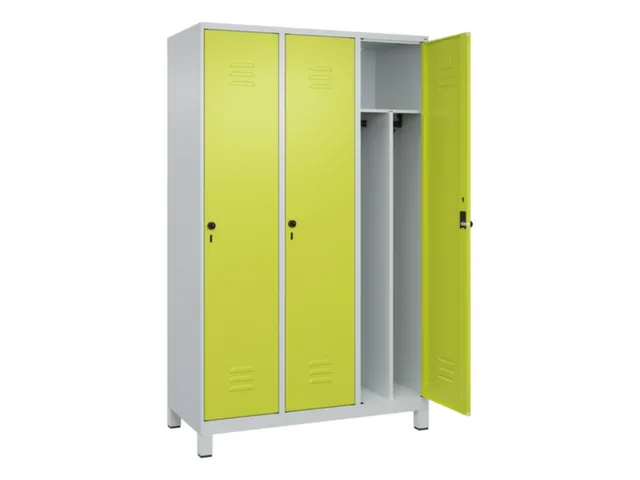 locker voor scheiding van kleding,HxBxD 1950x1200x500mm,3vak