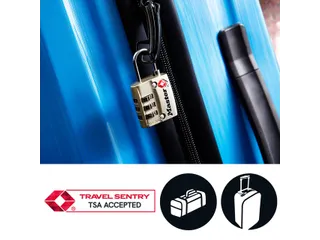 Hangslot Masterlock 4680EURDNKL 3-cijfer combinatie TSA nikkel 30mm - 3