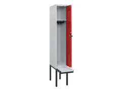 locker met bank,HxBxD 1950x300x815mm,1vak,vak B 300mm,draaigrendel