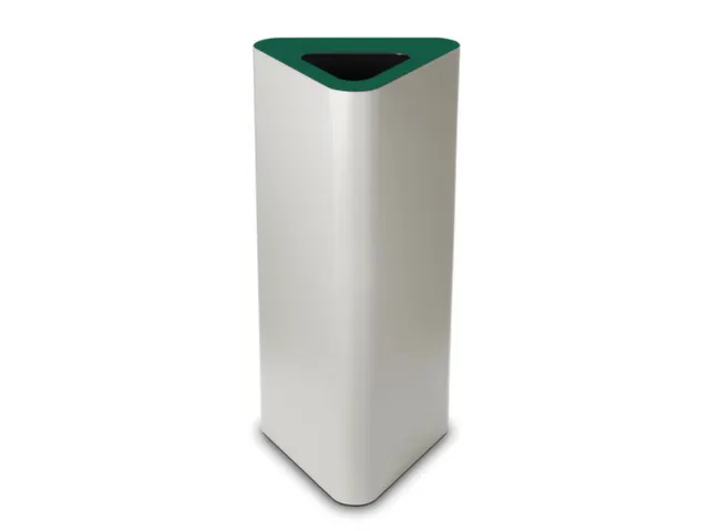 afvalbak,60l,HxBxD 800x380x380mm,romp staal wit,gesloten