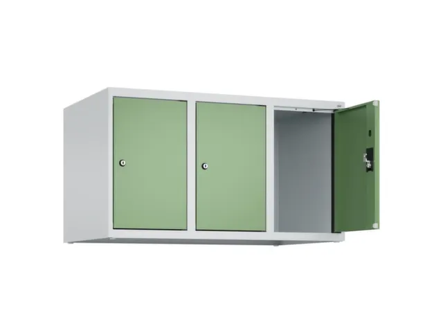 opzetkast,v. locker,3vak.,vak B 300mm,HxBxD 500x900x500mm,cilinderslot