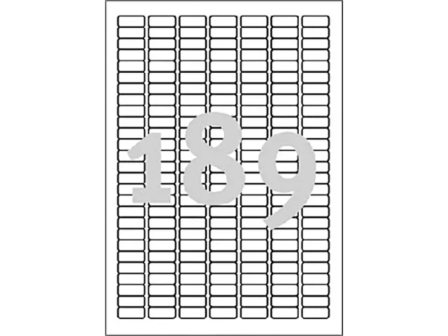 Etiket Avery L4731REV-25 25.4x10mm afneembaar wit 4725stuks