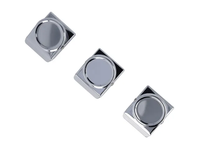 Clip magnétique Westcott 45x38mm 2 pièces Chromé