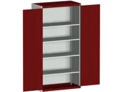 kast met geperforeerde platen,HxBxD 2000x1050x650mm,4xStalen bodem