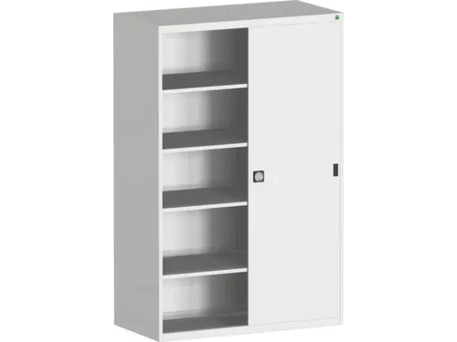 schuifdeurkast HxBxD 2000x1300x650mm Stalen romp + front Ral7035