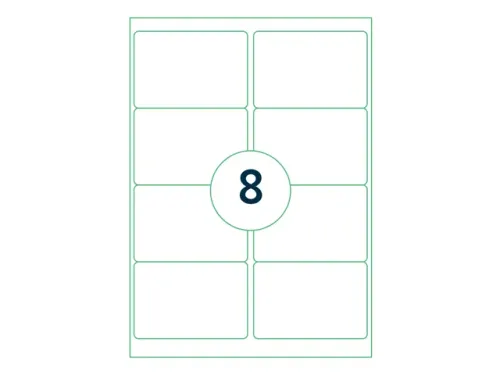 Etiket Zelfklevend Wit 8 op A4 97x67.7mm 1000 Vel