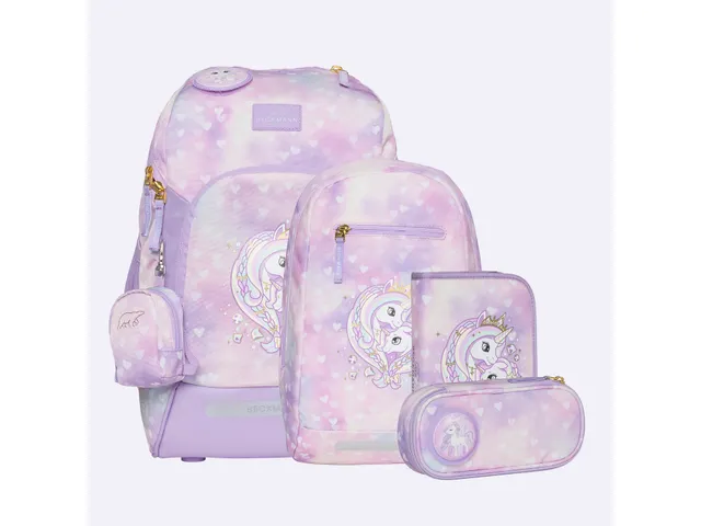 Schooltasset Beckmann Active Air FLX Unicorn Princess Purple 6 dlg (Sc