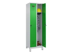 locker,HxBxD 1950x600x500mm,2vak,vak B 300mm,draaigrendel,voeten