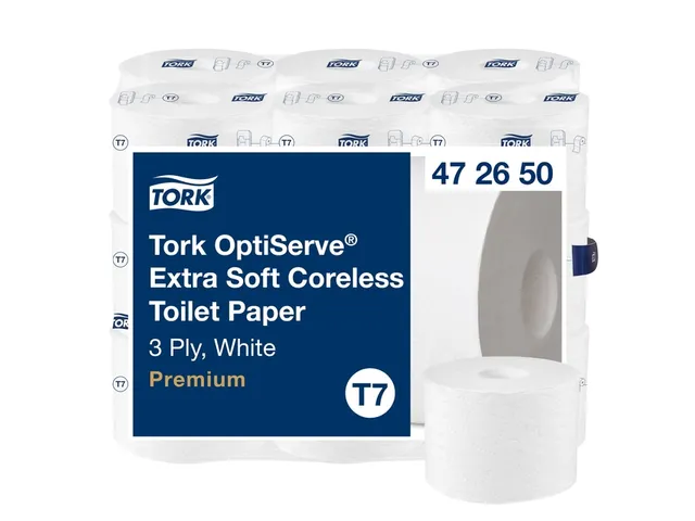 Tork OptiServe 472650 extra zacht Hulsloos toiletpapier 3-Laags 18 Rol