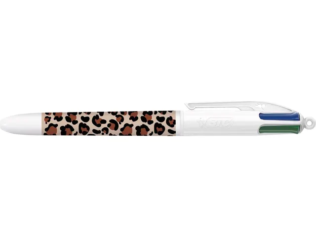 4-kleurenbalpen Leopard doos van 12 stuks assorti
