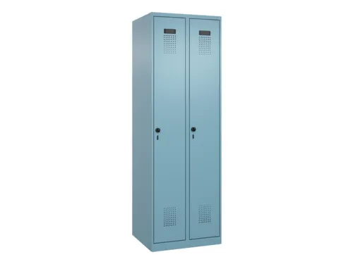 locker,HxBxD 1850x600x500mm,2vak,vak B 300mm,draaigrendel