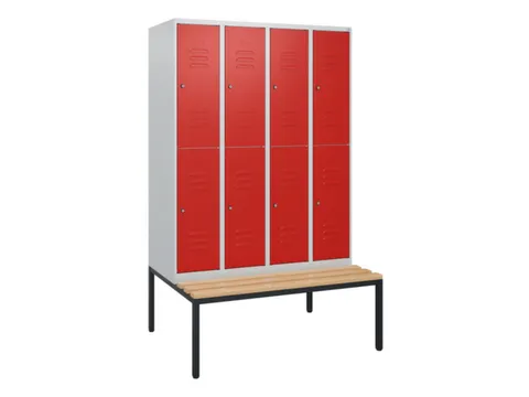 Dubbeldekse dekenkist,HxBxD 1950x1200x815mm,4x2vak.,vak B 300mm