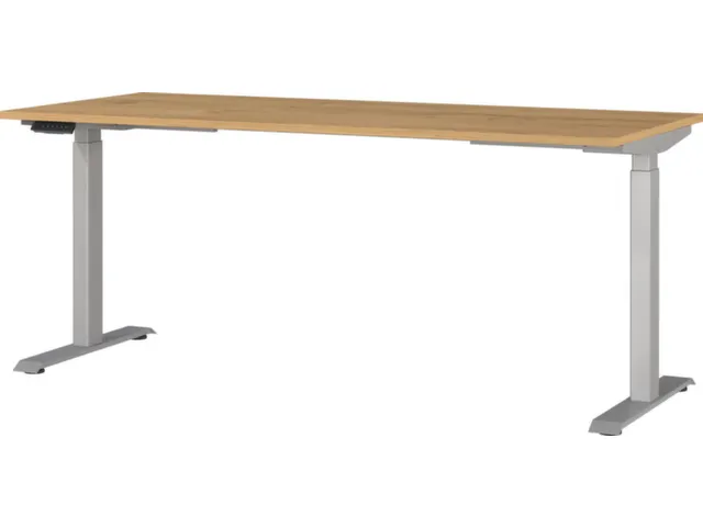 Elektrisch ihv bureau,HxBxD 720-1200x1800x800mm,blad Grandson-eiken