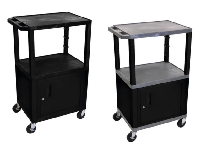 chariot à étagères en plastique,force 150kg,plateau Lxl 610x460mm,n