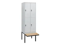 Dubbeldekse dekenkist,HxBxD 1950x600x815mm,2x2vak.,vak B 300mm