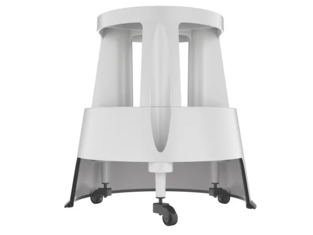marchepied sur roulettes,plastique,RAL7035,repose-pied Ø 283mm