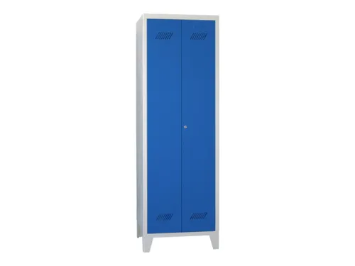 Schoonmaakkast HxBxD 1850x600x500mm Cilinderslot RAL7035 Front RAL5010