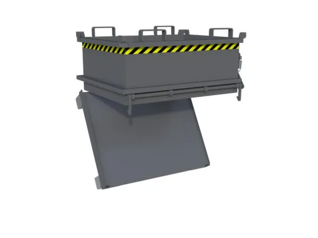 mini-benne à fond ouvrant HxLxl 625x800x1000mm 0 24m³ fourreau acier