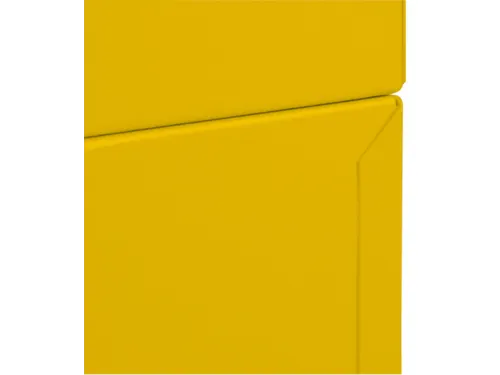 Afvalverzamelaar Vuurremmend 65 Liter 970X405X380Mm Binnenbak Geel