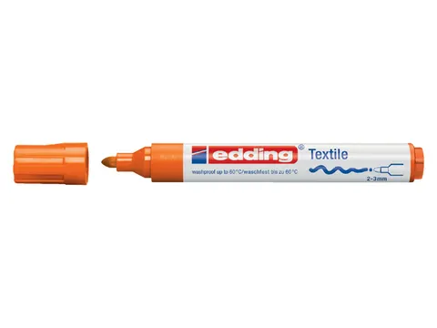 Viltstift edding 4500 textiel rond oranje 2-3mm