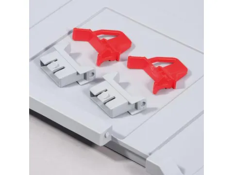 Sluitclips V. Euronorm-Bak Schuif-/scharniersluiting Grijs/rood