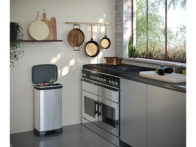 Pedaalemmer Decobin Duo 23+23 Liter Zilver Zwart