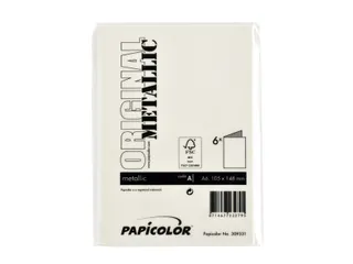 Correspondentiekaart Papicolor dubbel 105x148mm metallic ivoor pak 6 s - 3