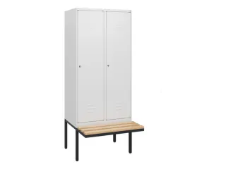locker met bank,HxBxD 1950x800x815mm,2vak,vak B 400mm,cil.-slot - 1