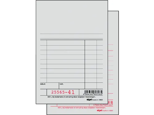 Kassablok Expres SI-40920 150x100mm 50x2vel